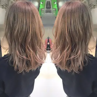 セミロング カラー 松村 崇弘のヘアスタイル