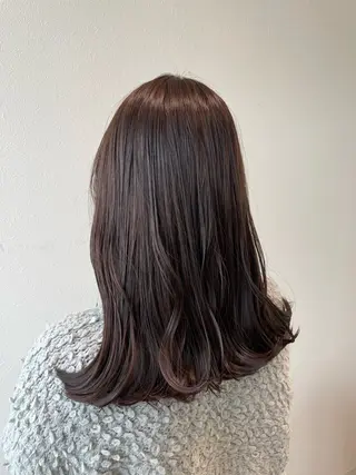 セミロング カラー 木村 架音のヘアスタイル