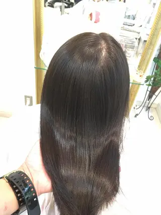 セミロング カラー 縮毛矯正⭐️ TAKAHIROのヘアスタイル