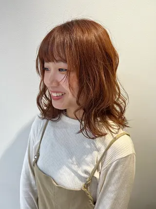 ミディアム カラー 🎵ぷる艶ハイトーン 柔らかヘア🍅まあやのヘアスタイル