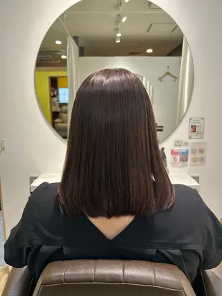セミロング カラー 岩田 ひより🦄💜のヘアスタイル