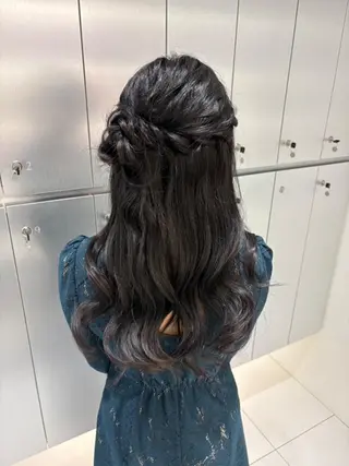 ロング ヘアアレンジ ヘアセット🎀耳つぼ 👂💎MONAMIのヘアスタイル