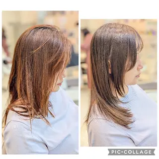 ミディアム 髪質改善カラー特化 上村保幸のヘアスタイル