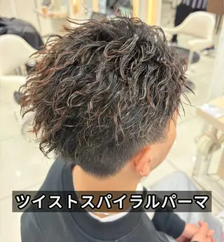 ミディアム カラー パーマ メンズ 髪質改善/艶カラー/ メンズパーマ/鈴木のヘアスタイル