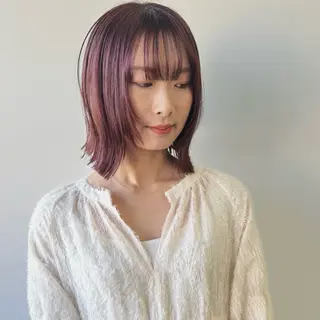 ミディアム カラー スギヤマ ショウゴのヘアスタイル