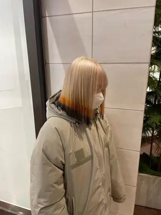 ミディアム ハイトーン/ブリーチ /hikaruのヘアスタイル