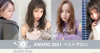 セミロング カラー mimiiy梅田 中崎町ハイトーンのヘアスタイル