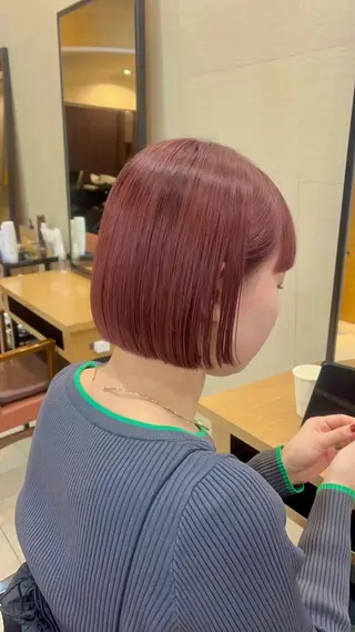 カラー 🌸暖色カラー/ボブ 一色愛海🌸のヘアスタイル