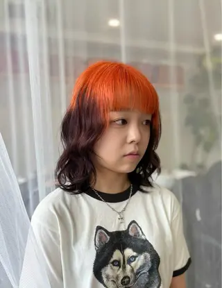 ミディアム カラー GaKu/ハイトーン /ブリーチ/ブロンドのヘアスタイル