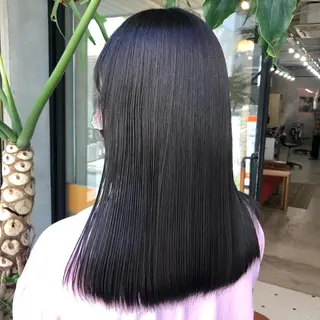 セミロング カラー honoka ikegamiのヘアスタイル