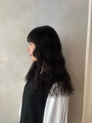 セミロング パーマ ボブ/ベージュ/ パーマ🪿近森ゆいのヘアスタイル