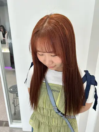 ロング カラー 愛結 暖色カラー🎀🩰のヘアスタイル