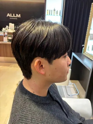 ショート パーマ メンズ カルマパーマ韓国ヘア shiryuのヘアスタイル