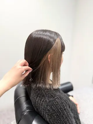 ミディアム みお🥣ボブ｜透明感 ｜髪質改善ストレートのヘアスタイル