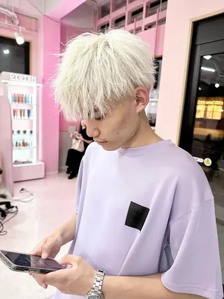 ショート カラー ❄️💛エクステ ブリーチ❄️yukiのヘアスタイル