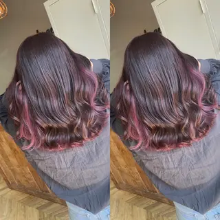 セミロング 矢吹 百花のヘアスタイル
