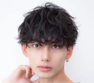 ショート メンズ メンズカット/パーマ 艶カラーTAIGA︎のヘアスタイル
