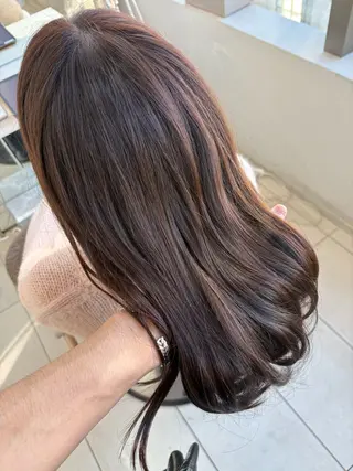 セミロング カラー 透明感カラー🌈 sena✨のヘアスタイル