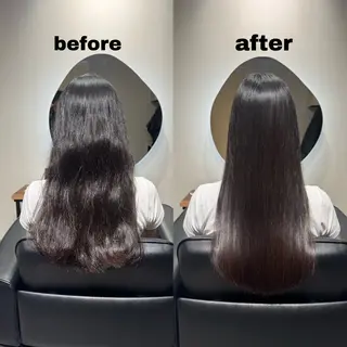 ロング NAVY 橋本心 縮毛矯正のヘアスタイル