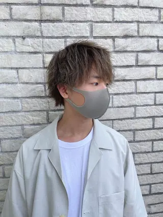 ショート カラー メンズ 🪞髪質改善カラー× レイヤー河村真聖🪞のヘアスタイル