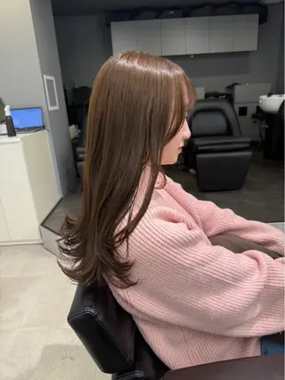 ロング カラー kei/透明感カラー /縮毛矯正/メンズのヘアスタイル