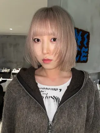 ミディアム カラー how所属・大阪/心斎橋 /ハイトーン/ちひろのヘアスタイル