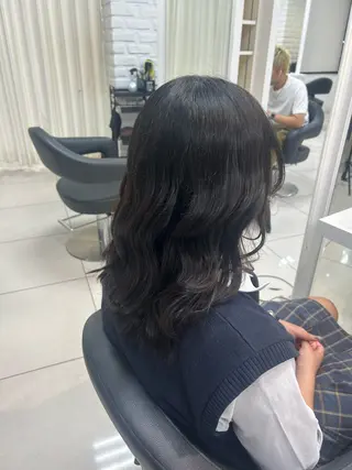 セミロング 【メンズ縮毛矯正/ 艶カラー】美涼🎀のヘアスタイル