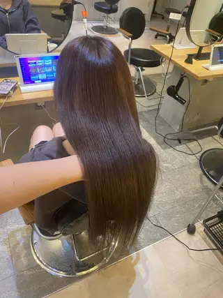 ロング 髪質改善＆トリートメント over hair所沢店所属・韓国風/レイヤー/ 𝑵𝒂𝒏𝒂🩶のヘアスタイル