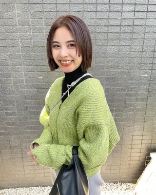 ミディアム カラー パーマ ヘアアレンジ メンズ キッズ ネイル マツエク・マツパ アイブロウ tatsumi/ボブ ウルフ/レイヤーのヘアスタイル