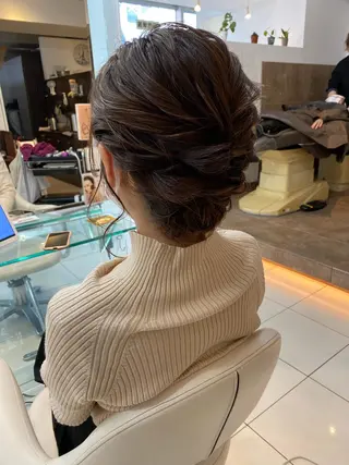 ミディアム ヘアアレンジ アレンジ&ショート 💙YUKINOのヘアスタイル