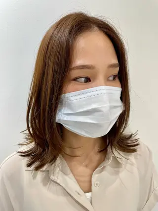 ミディアム カラー RICCA HAIR所属・🫧透明感× 柔らかさで垢抜け🫧のヘアスタイル