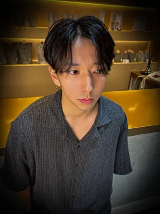 ショート カラー パーマ ヘアアレンジ メンズ 🏆ハッシュカット× 髪質改善🏆カイトのヘアスタイル