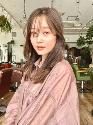 セミロング カラー リピーター多数🌟 メンズ限定 松本理沙のヘアスタイル