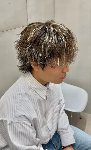 ミディアム カラー メンズ 【メンズ特化美容師】 🐍NAO🐍のヘアスタイル