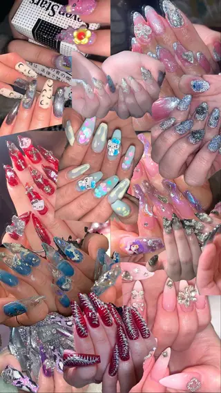 ネイル NES NAIL所属・さゆり￤推しキャラ ￤ロングネイル🩷のネイルデザイン