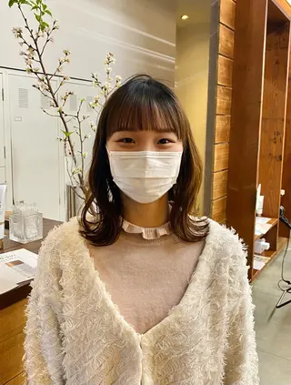 ミディアム サトウ リョウのヘアスタイル