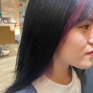 ミディアム カラー ヘアアレンジ 桑原 りゆのヘアスタイル