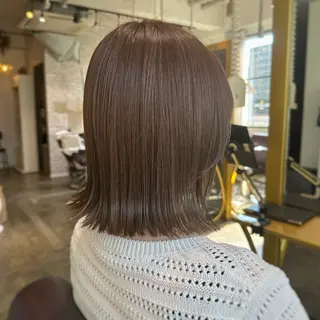 ミディアム カラー 艶カラー/レイヤー 💖心斎橋/Sakiのヘアスタイル