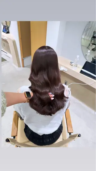 ロング カラー ulu名古屋栄所属・落合しほ/韓国ヘア/ 髪質改善/縮毛矯正のヘアスタイル