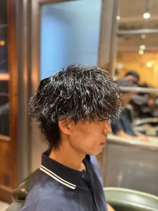 ショート パーマ 【⭐️men's限定 ⭐️】平田雅暉のヘアスタイル