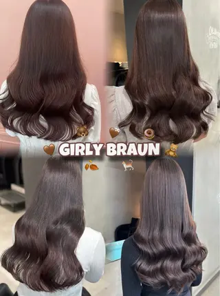 カラー 🇰🇷韓国風ハイ トーンKANA🖤のヘアスタイル