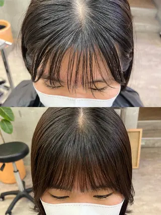ミディアム パーマ SALT WATER所属・🫐 𝐌𝐚𝐨 🫐ボブモデル募集のヘアスタイル