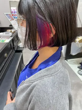 ショート カラー ヘアアレンジ 小倉 愛里のヘアスタイル