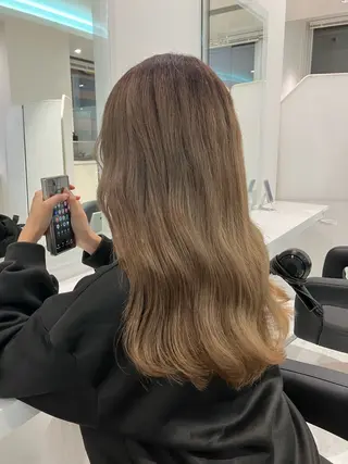 ロング カラー ヘアアレンジ 🫧透明感ラベンダー 似合わせ🫧あい🫧のヘアスタイル