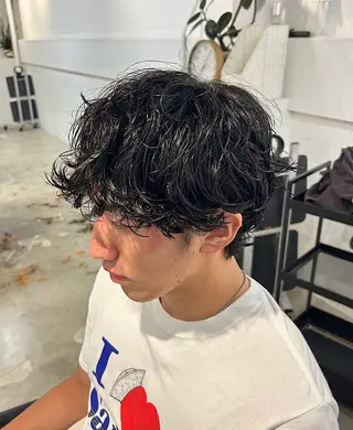 パーマ メンズ 💈メンズパーマの 匠💈曲がる縮毛矯正のヘアスタイル