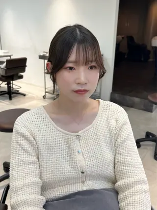 カラー ヘアアレンジ 似合わせ顔まわり カット💛森尾真由美のヘアスタイル