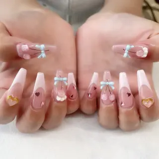 ネイル 🌈🐰 saki. m 🐰🌈のネイルデザイン