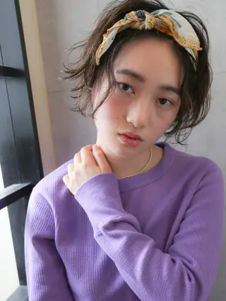 ショート パーマ さかい なつみのヘアスタイル