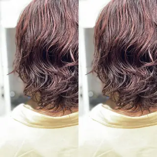 セミロング カラー Snaly カラー特化ページのヘアスタイル