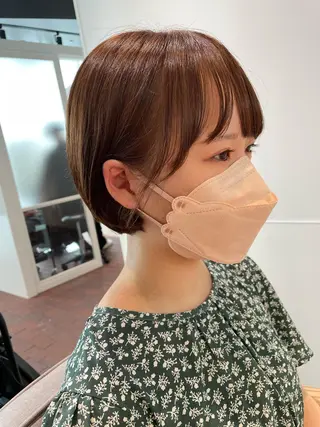 ショート カラー gotoday　shaire　saron所属・miu. ボブ/透け感カラーのヘアスタイル